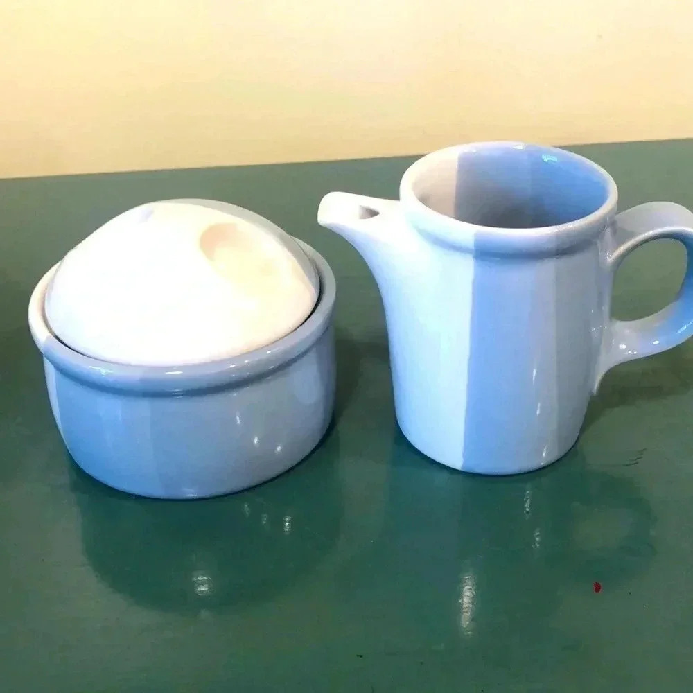 Vintage Mikasa Art Pottery sugar bowl and creamer